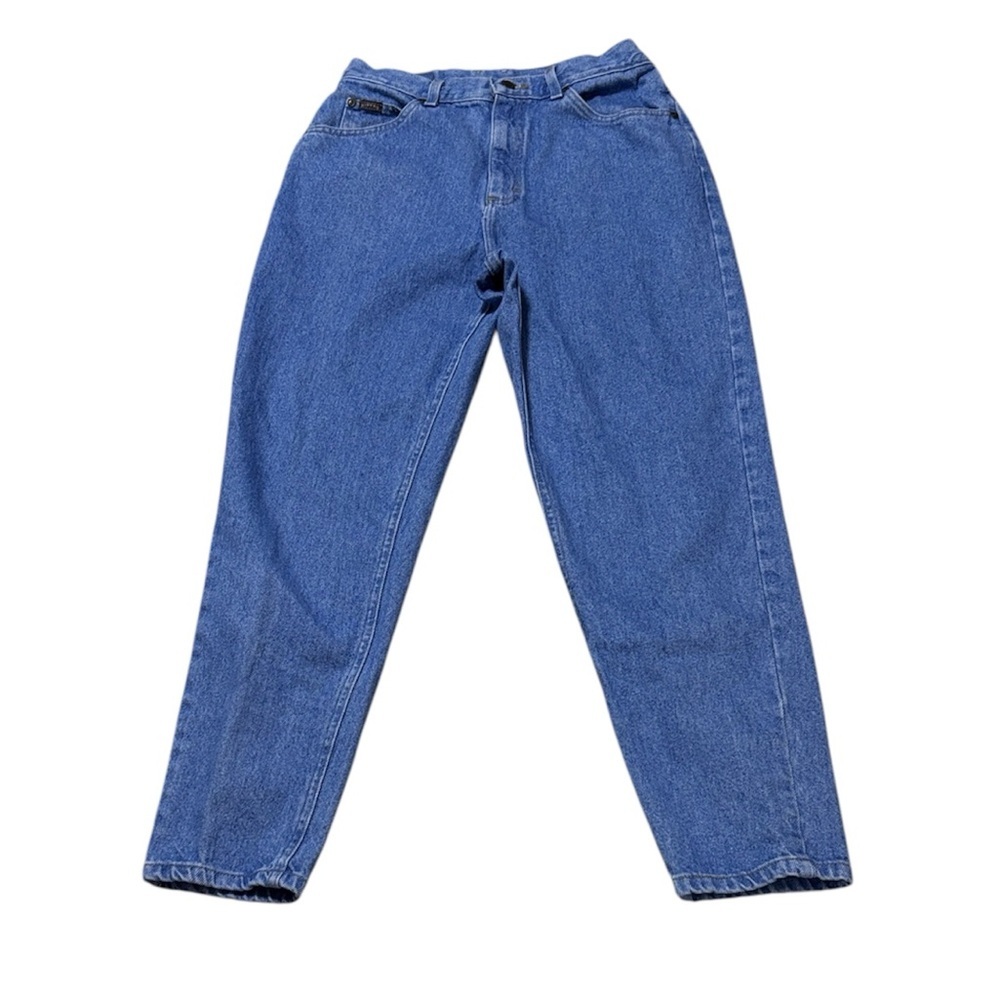 Lee Riders Bright Blue Rigid 80s 90s High-Rise mom Jeans, 10 petite
